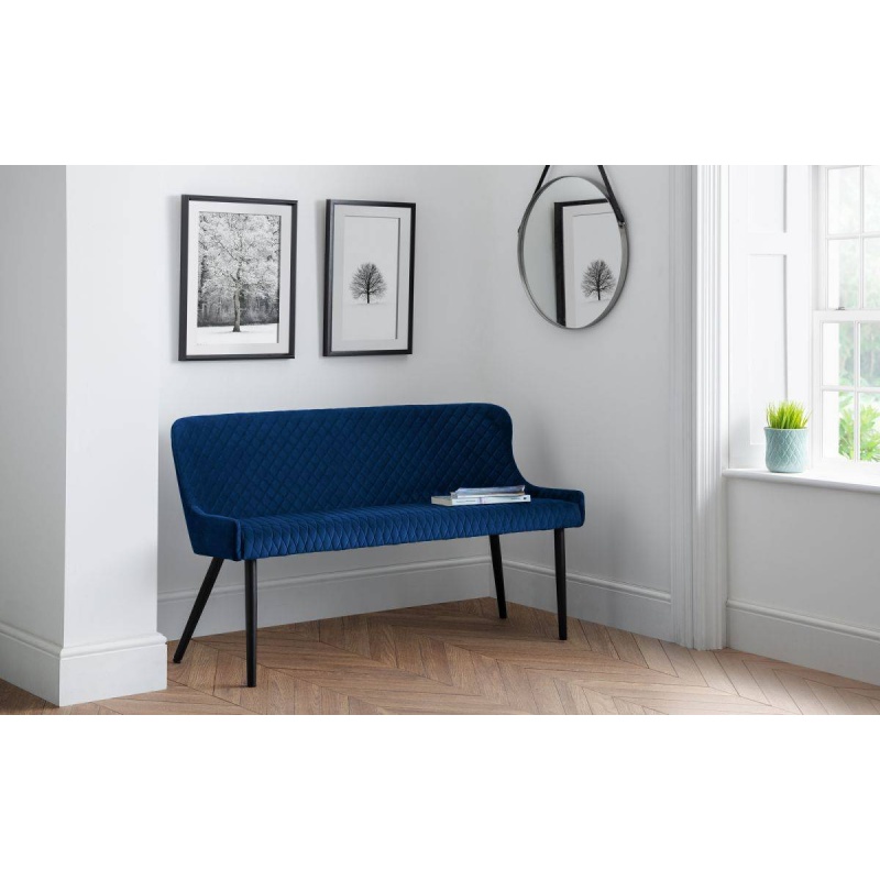 Julian Bowen Luxe High Back Bench - Blue LUX302