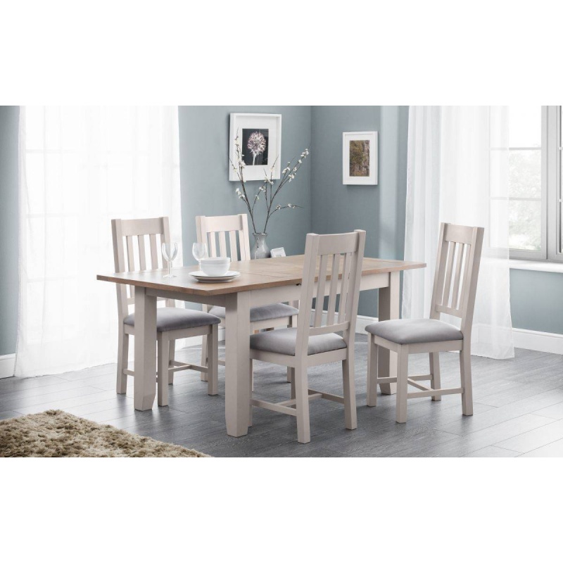 Julian Bowen Grey Richmond 140Cm/180Cm Extending Dining Table - Elephant /Pale Oak
