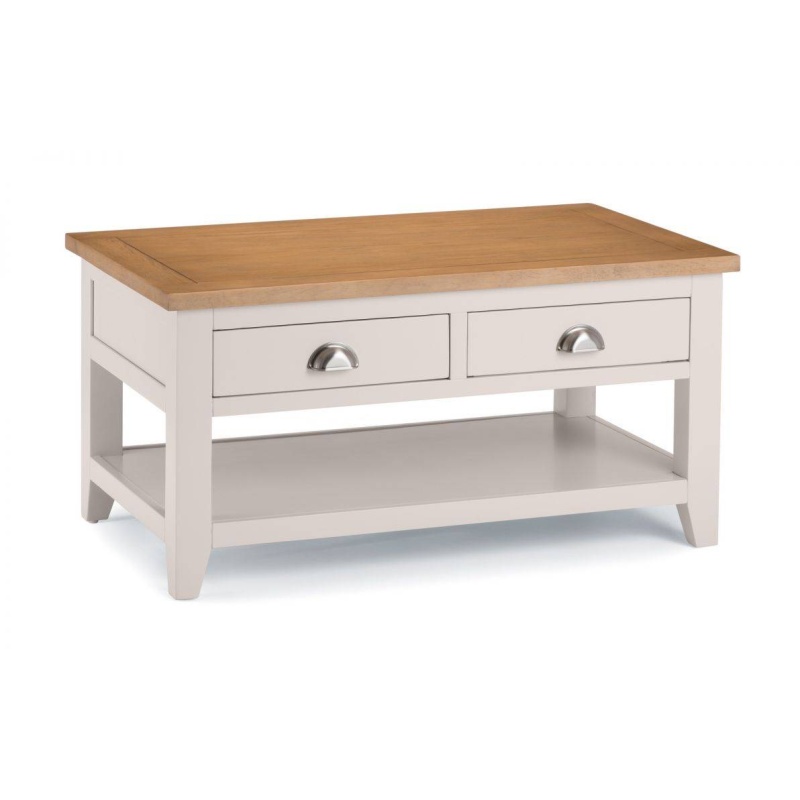 Julian Bowen Richmond Coffee Table With 2 Drawers - Grey/Pale Oak RIC203