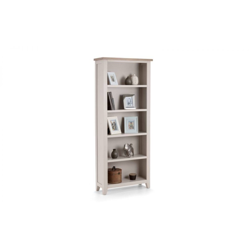 Julian Bowen Richmond Tall Bookcase - Elephant Grey/Pale Oak RIC206