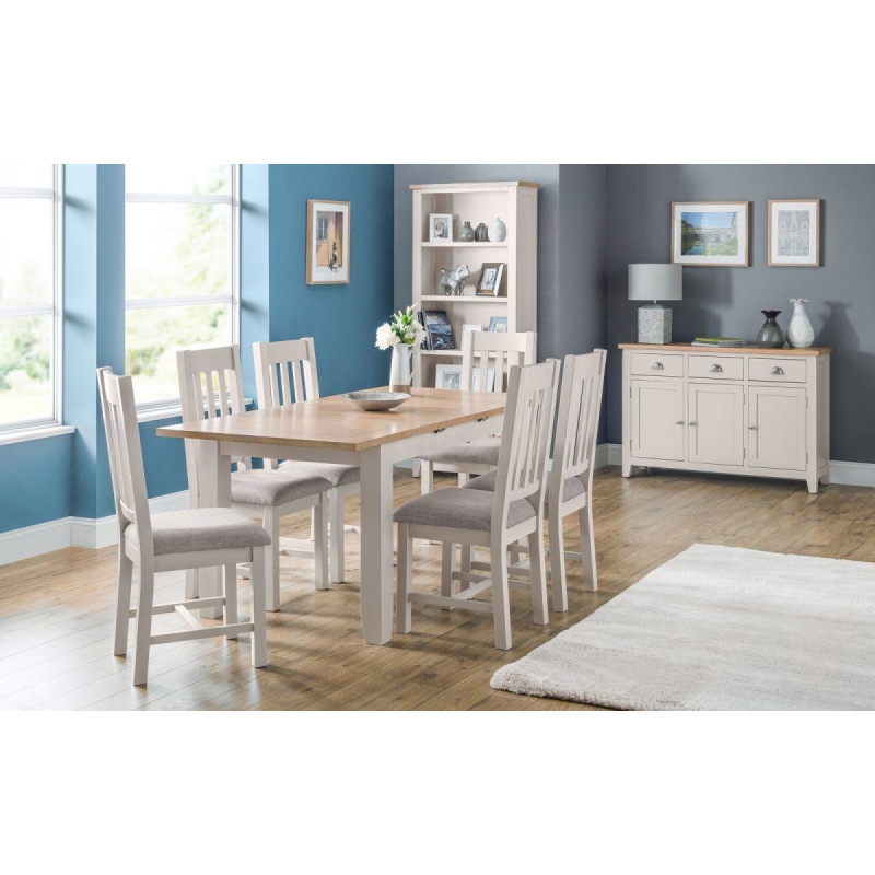 Julian Bowen Grey Richmond Sideboard - Elephant /Pale Oak