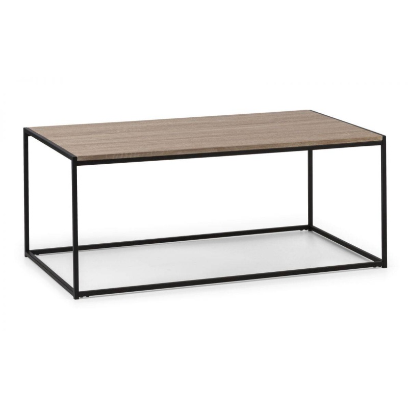 Julian Bowen Black Tribeca Rectangular Coffee Table