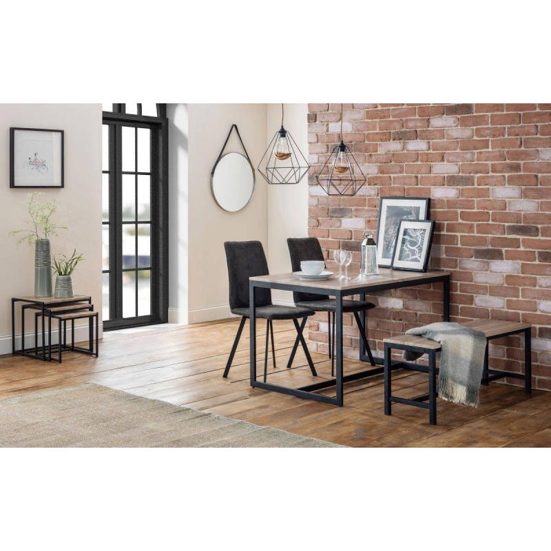 Julian Bowen Black Tribeca 120Cm Dining Table