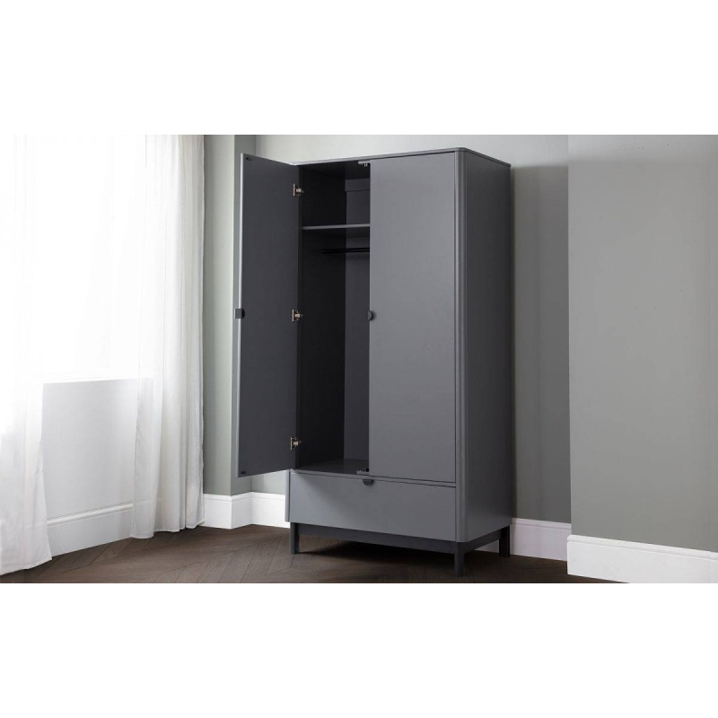 Julian Bowen Chloe 2 Door 1 Drawer Wardrobe CHL005