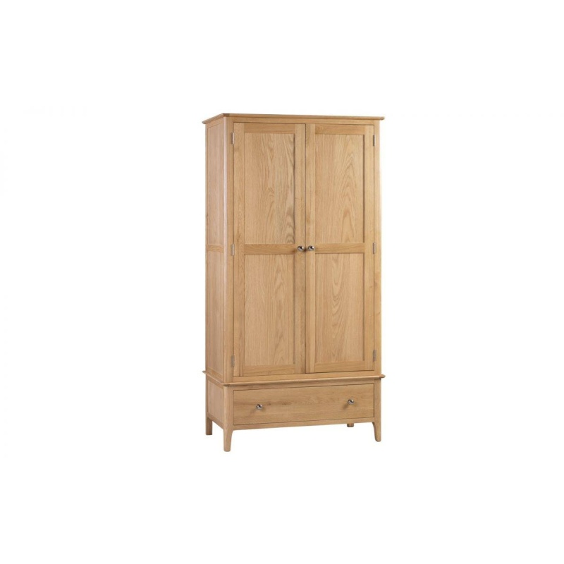 Julian Bowen Silver Cotswold 2 Door 1 Drawer Wardrobe