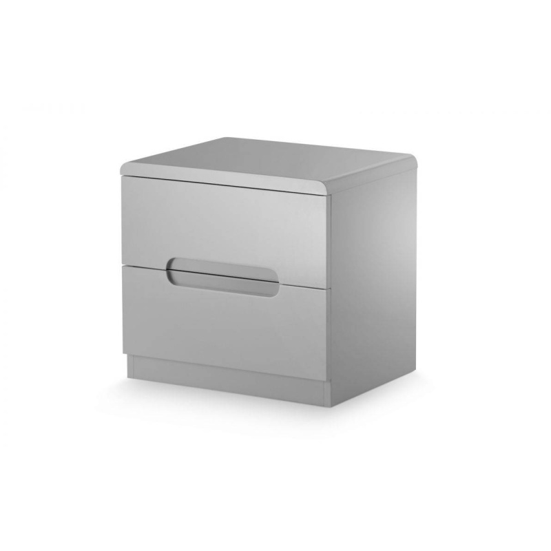 Julian Bowen Grey Manhattan 2 Drawer Bedside