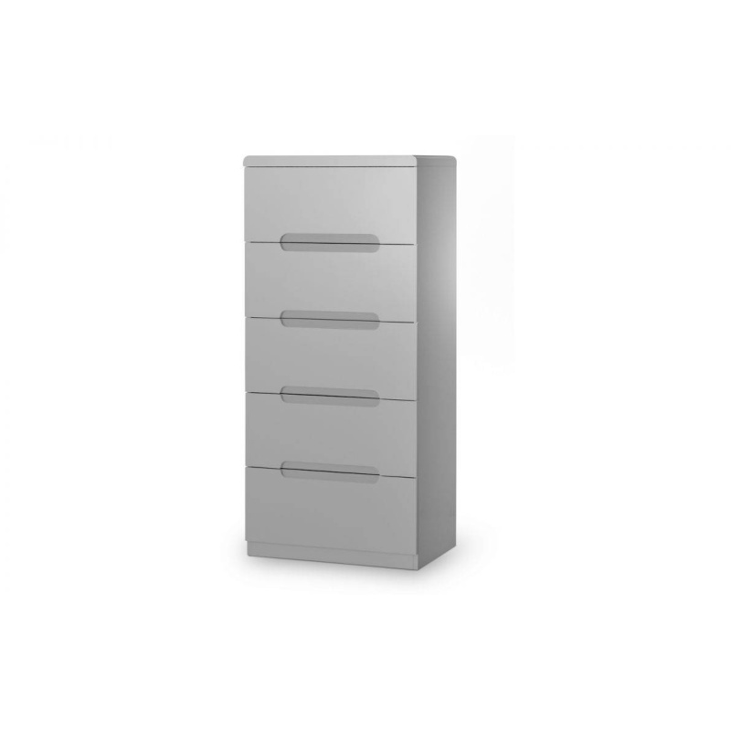 Julian Bowen Manhattan 5 Drawer Narrow Chest - Grey MAN804