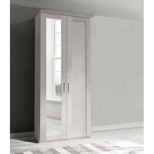 Wiemann Cambridge 2 Door 1 Mirror Left Wardrobe - Finish