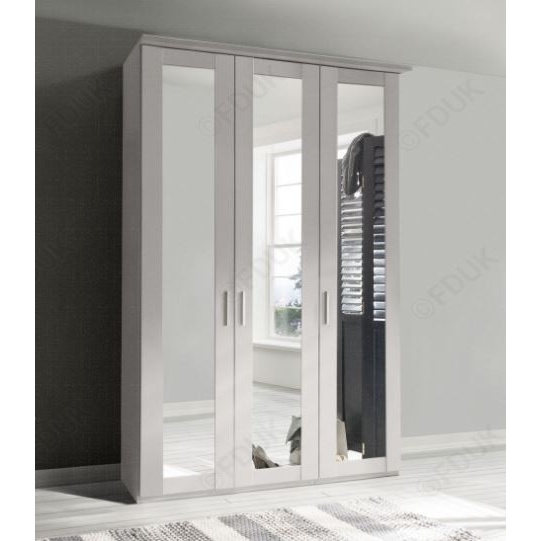 Wiemann Cambridge 3 Mirrored Door Wardrobe - Finish