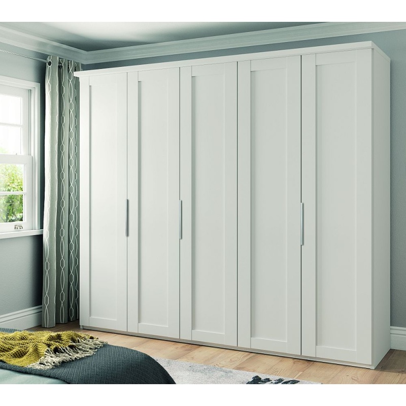 Wiemann Cambridge 5 Door 3 Mirrored Door Wardrobe - Finish