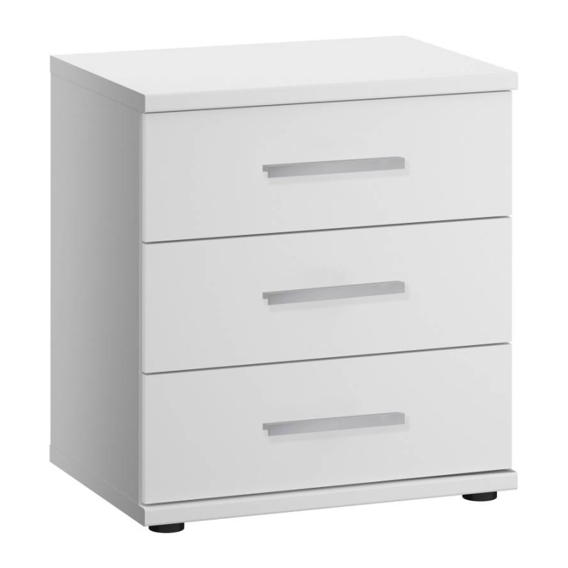 Wiemann Cambridge 3 Drawer Bedside Cabinet White