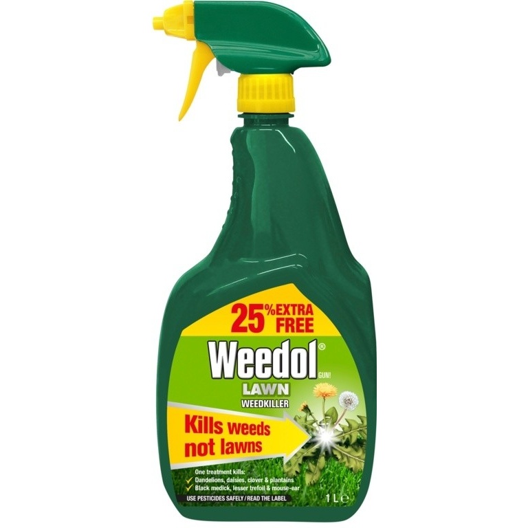 Weedol Gun Lawn Weedkiller 800ml + 25% Extra Free