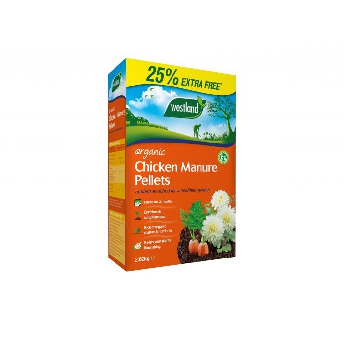 Westland Organic Chicken Manure Pellets 2.25kg + 25% Extra Free