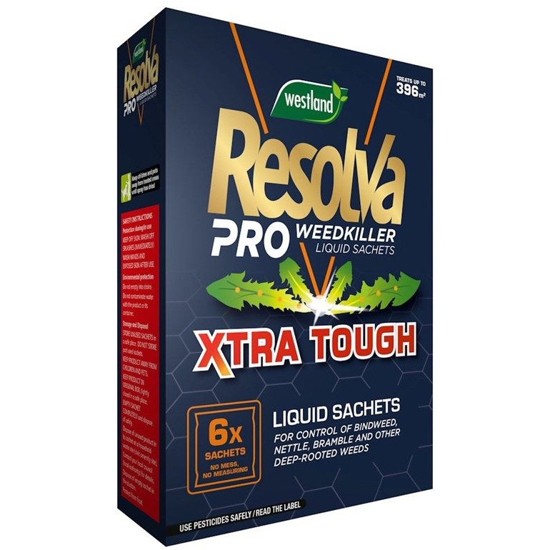 Resolva Pro Weedkiller Liquid Sachets Xtra Tough 6x100ml