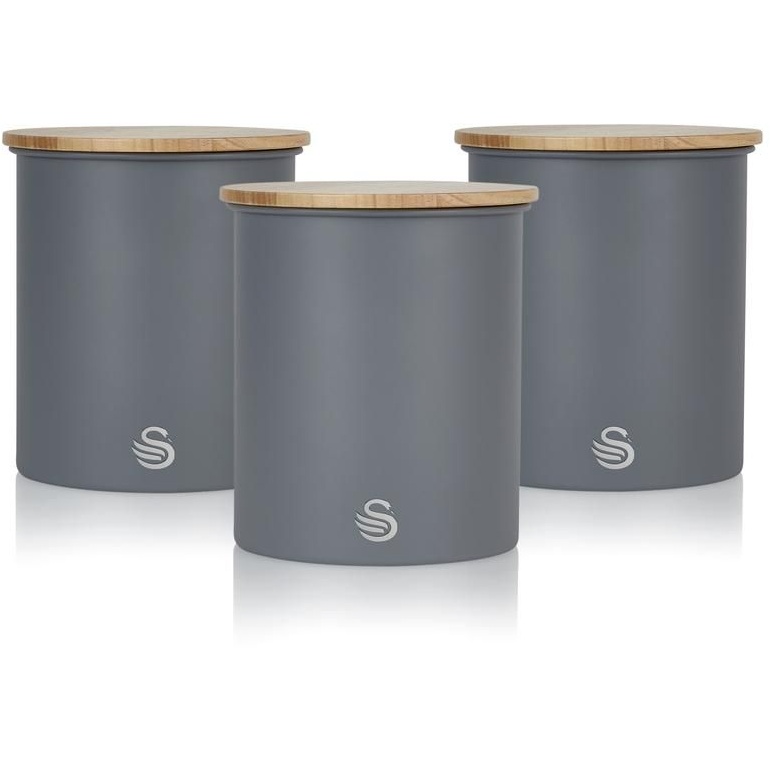 Swan Nordic Set Of 3 Canisters - Grey