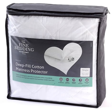 The Fine Bedding Company Deep Fill Cotton Mattress Protector