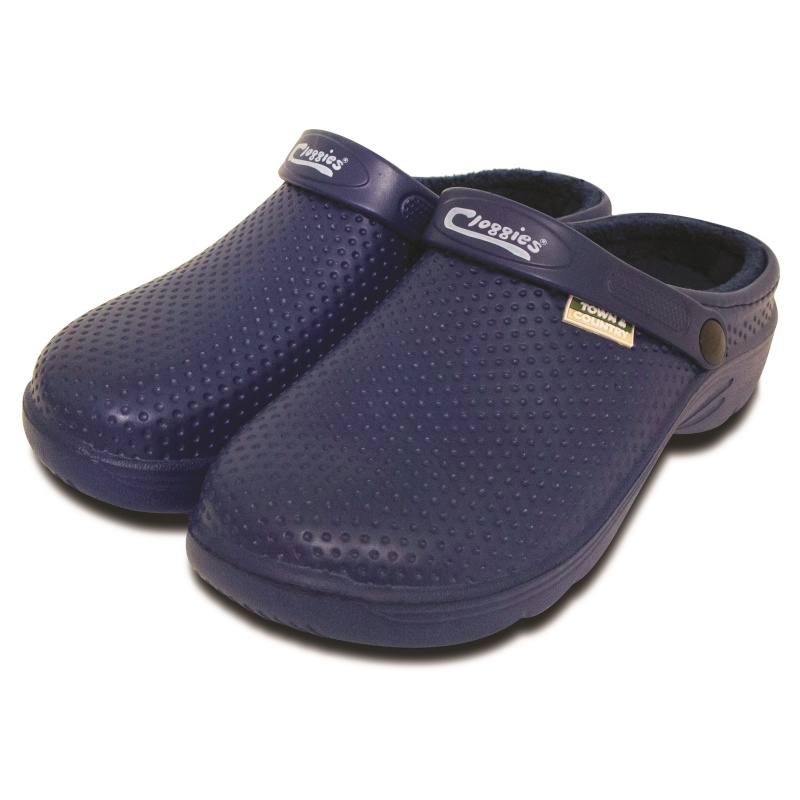 Town & Country Fleece Lined Garden Clogs - Navy