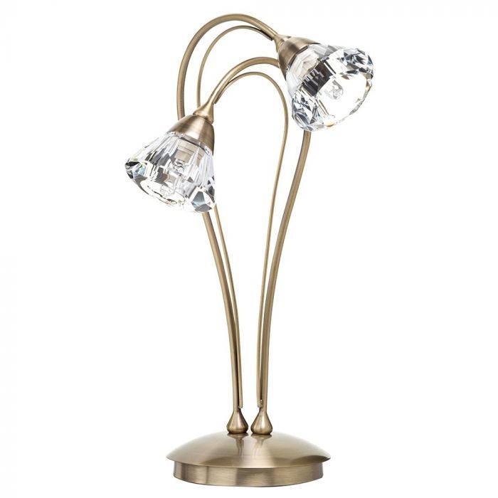 Bhs Light Marianne Table Lamp - Antique Brass/Clear