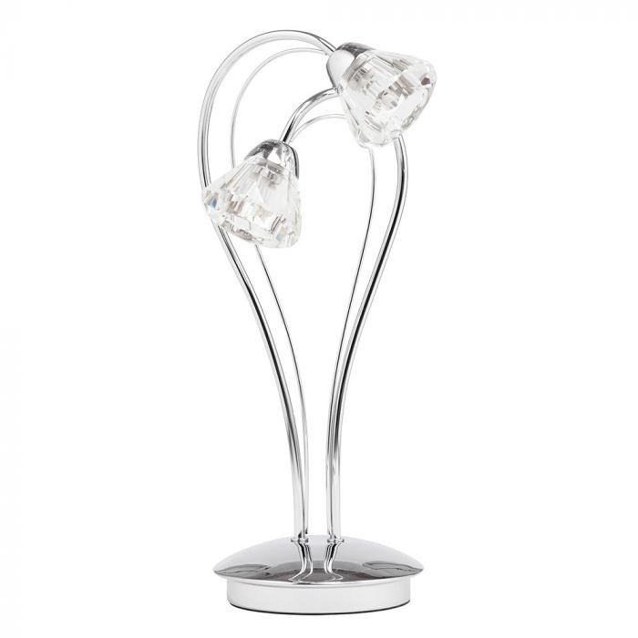 Bhs Marianne Table Lamp - Chrome/Clear