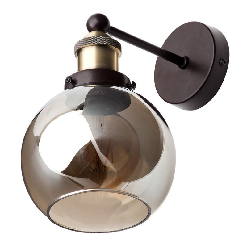 Bhs Light/Bronze Carter Industrial 1 Wall - Brass With Smoke