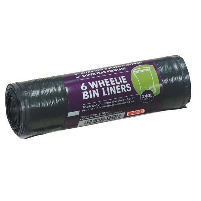Bosmere Wheelie Bin Liners - 240L x6