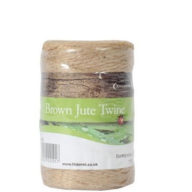 Tildenet Biodegradable Jute Twine - Brown, 110m