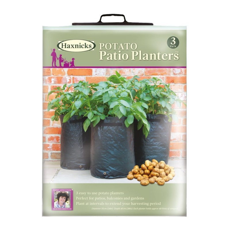 Haxnicks Patio Potato Planters x3