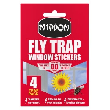 Nippon Fly Trap Window Stickers x4
