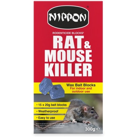 Nippon Rat & Mouse Killer Wax Blocks 300g