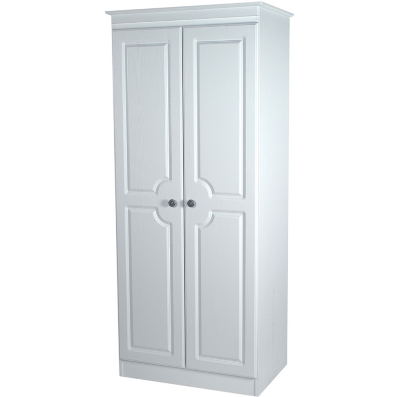 Nocton Plain 182cm Tall 74cm Wide 2 Door Wardrobe