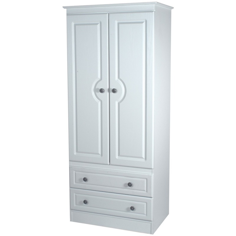 Nocton 182cm Tall 74cm Wide 2 Door Combination Wardrobe