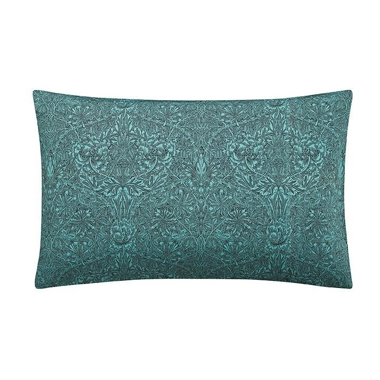 Morris And Co Honeysuckle And Tulip Standard Pillowcases Mulberry And Teal