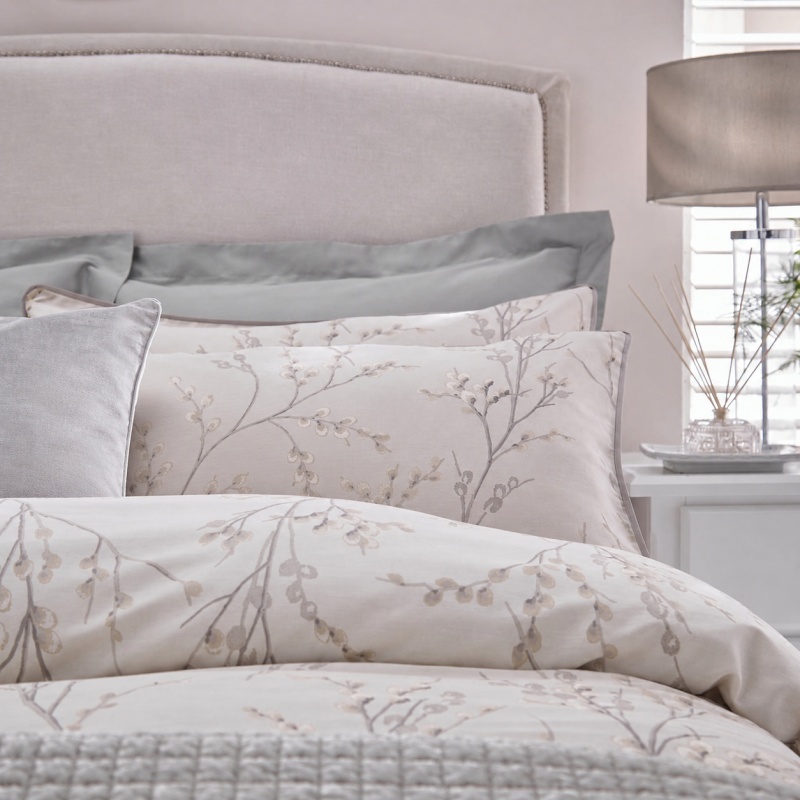 Laura Ashley Laura Ashley Pussy Willow Dove Grey Pillowcase Pair