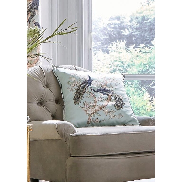 Laura Ashley Belvedere Duck Egg Cushion