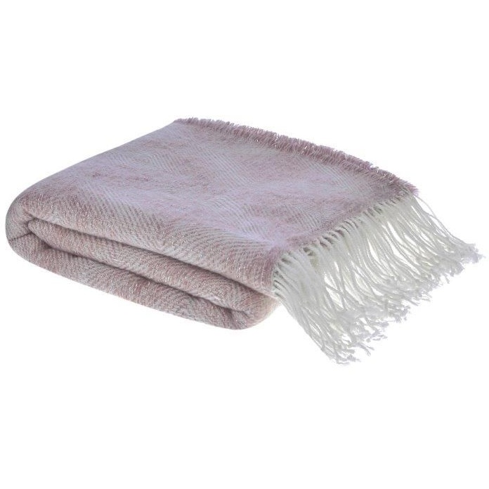 Laura Ashley Payton Dark Blush Throw