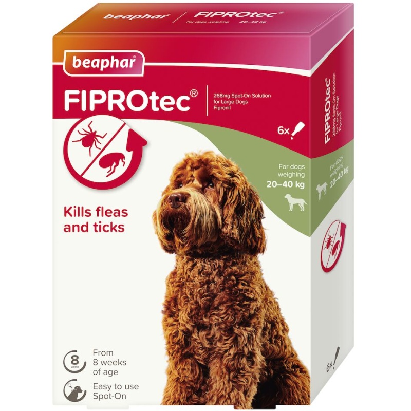 Beaphar Beaphar FIPROtec Spot On Large Dog 6 Pipettes