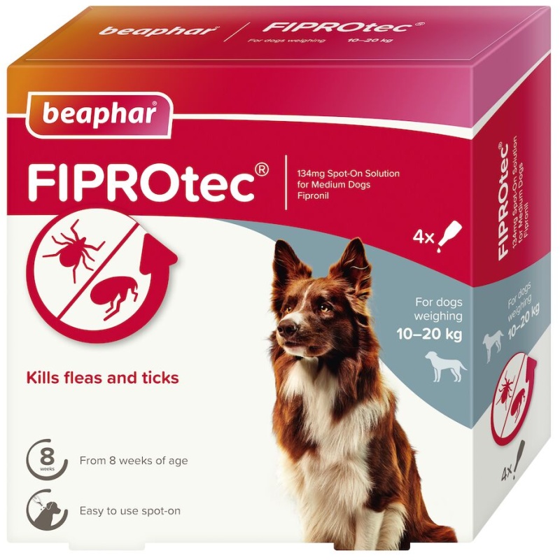 Beaphar Beaphar FIPROtec Spot On Medium Dog 4 Pipettes