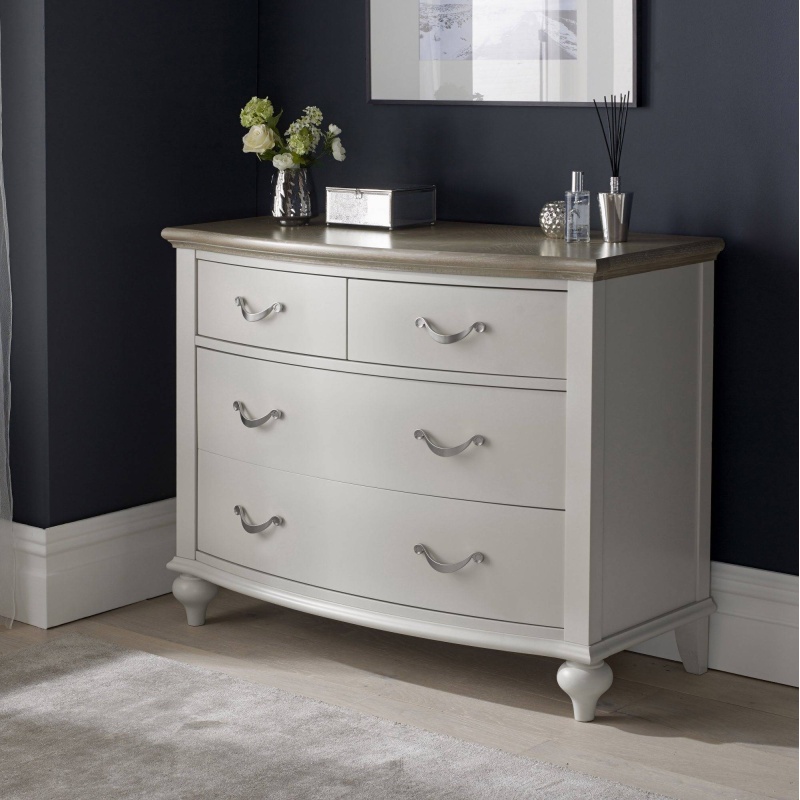 Bentley Designs Grey Montreal 22 Drawer Chest - Washed Oak And Soft
