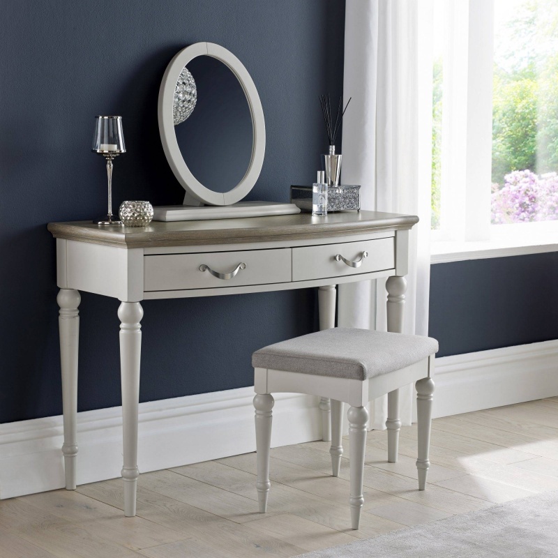 Bentley Designs Grey Montreal Dressing Table - Washed Oak And Soft