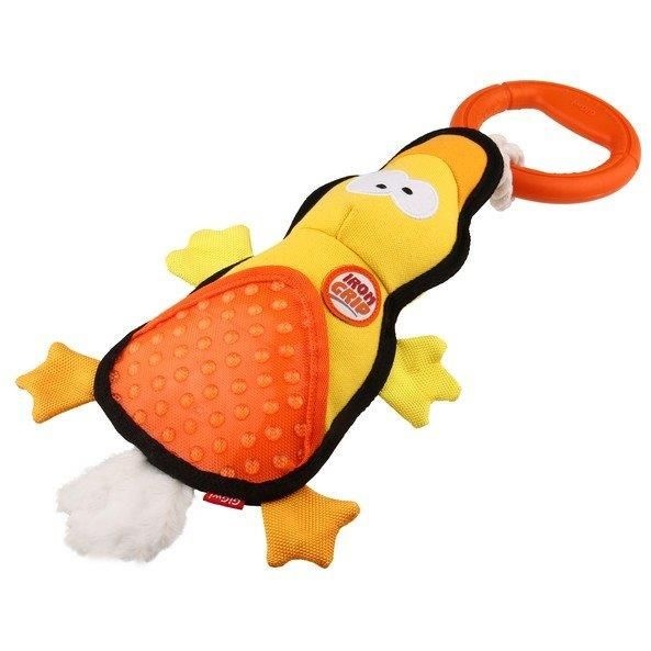 GiGwi Iron Grip Duck Plush Tug Toy With TPR Handle