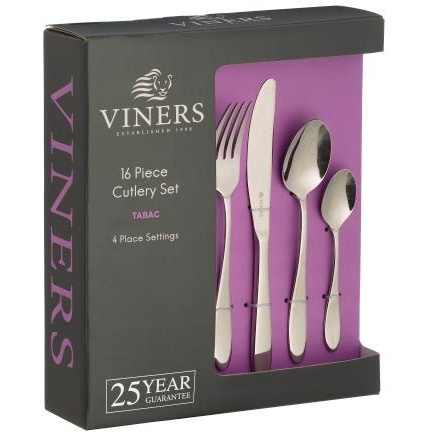 Viners Tabac 18/0 16 Piece Cutlery Set