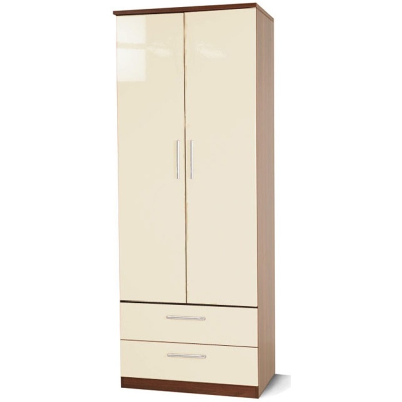 London Tall 2ft6 2 Drawer Robe