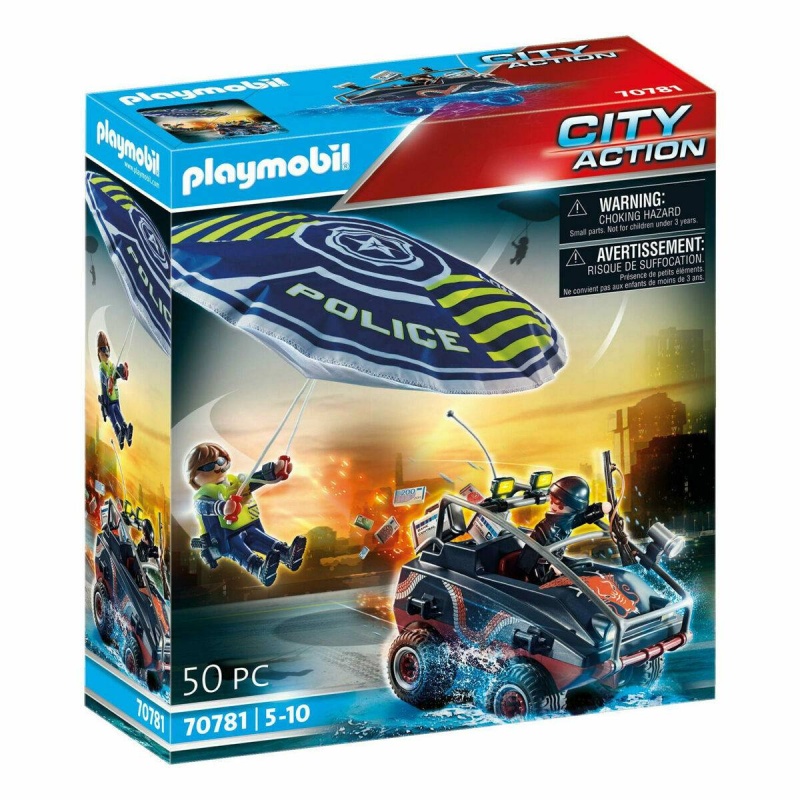 Playmobil City Action 70781 Police Parachute With Amphibious Vehicle