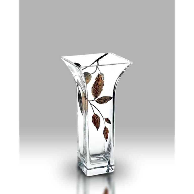Nobile Gold Leaf Flared Vase 22.5cm
