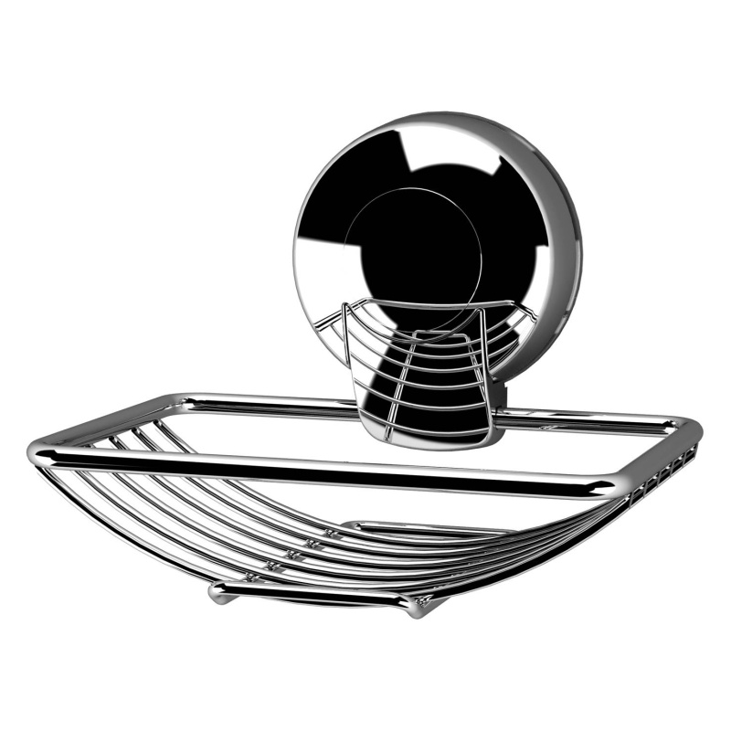 Showerdrape Suctionloc Soap Basket Chrome