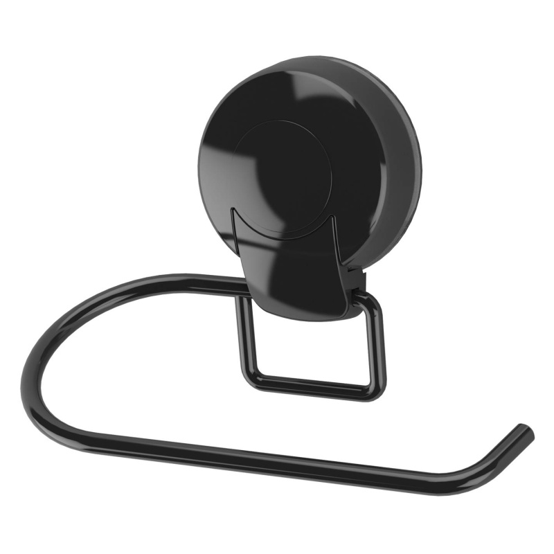 Showerdrape Suctionloc Toilet Roll Holder Black