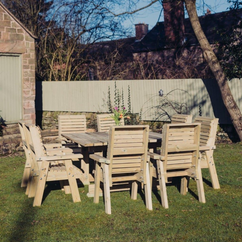 Churnet Valley Churnet Valley Ergo 8 Seater Square Set - 8 x Chairs