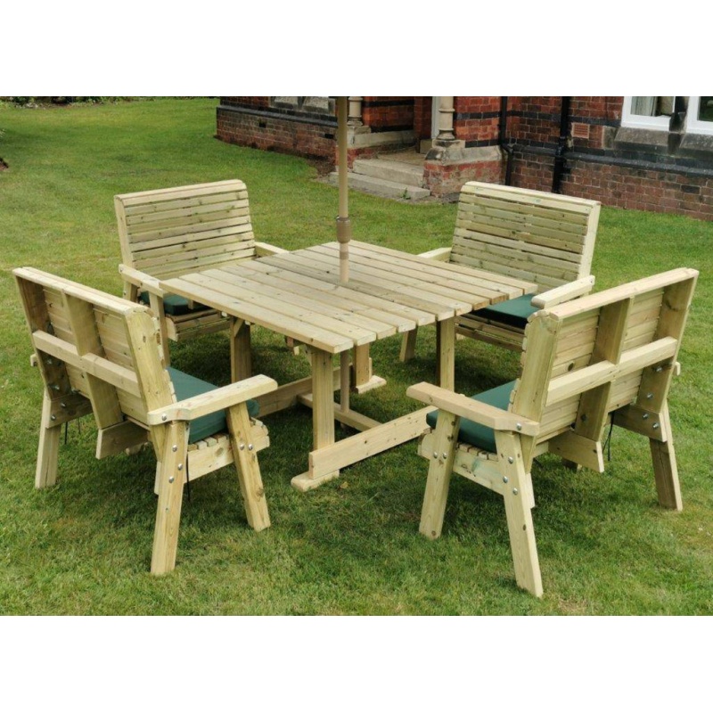 Churnet Valley Ergo 8 Seater Square Set - 4 x Benches
