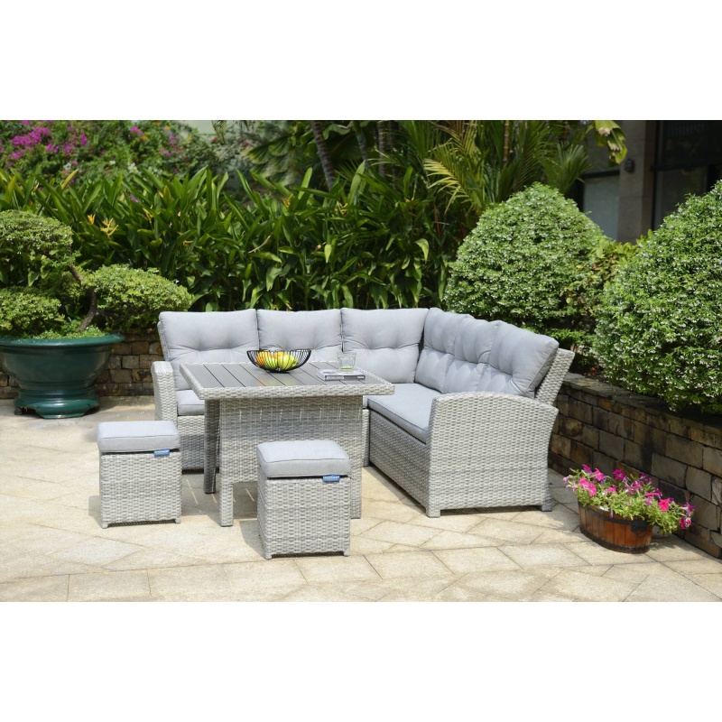 Aruba corner casual online dining set