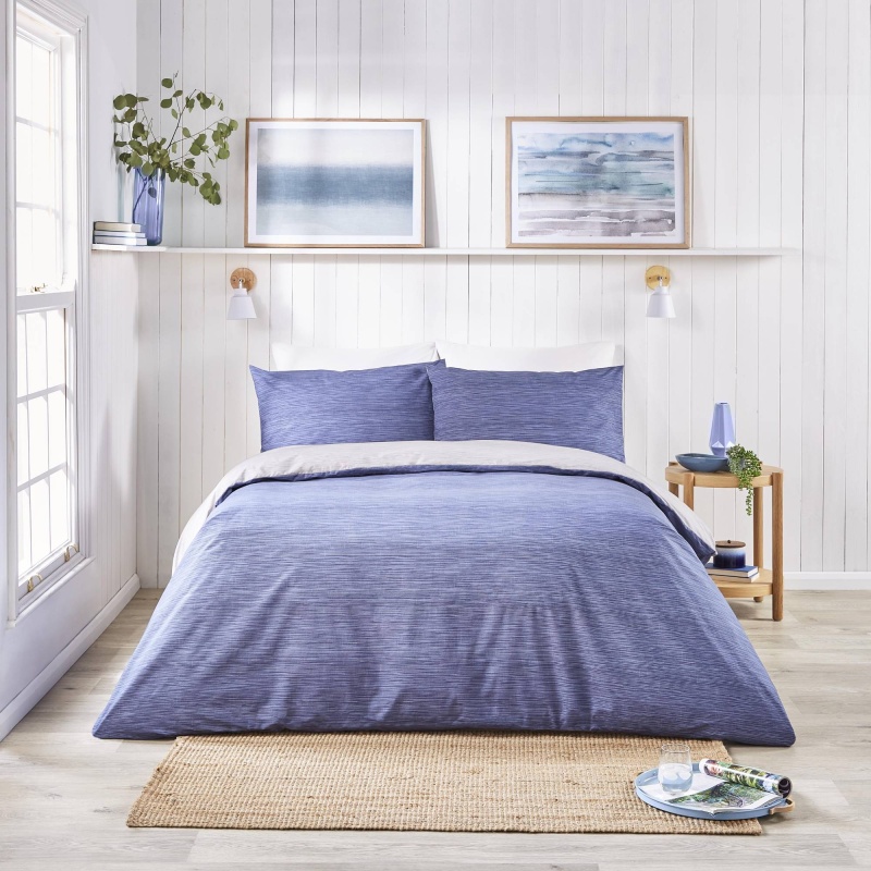 Fusion Bethan Navy/Grey Duvet Set